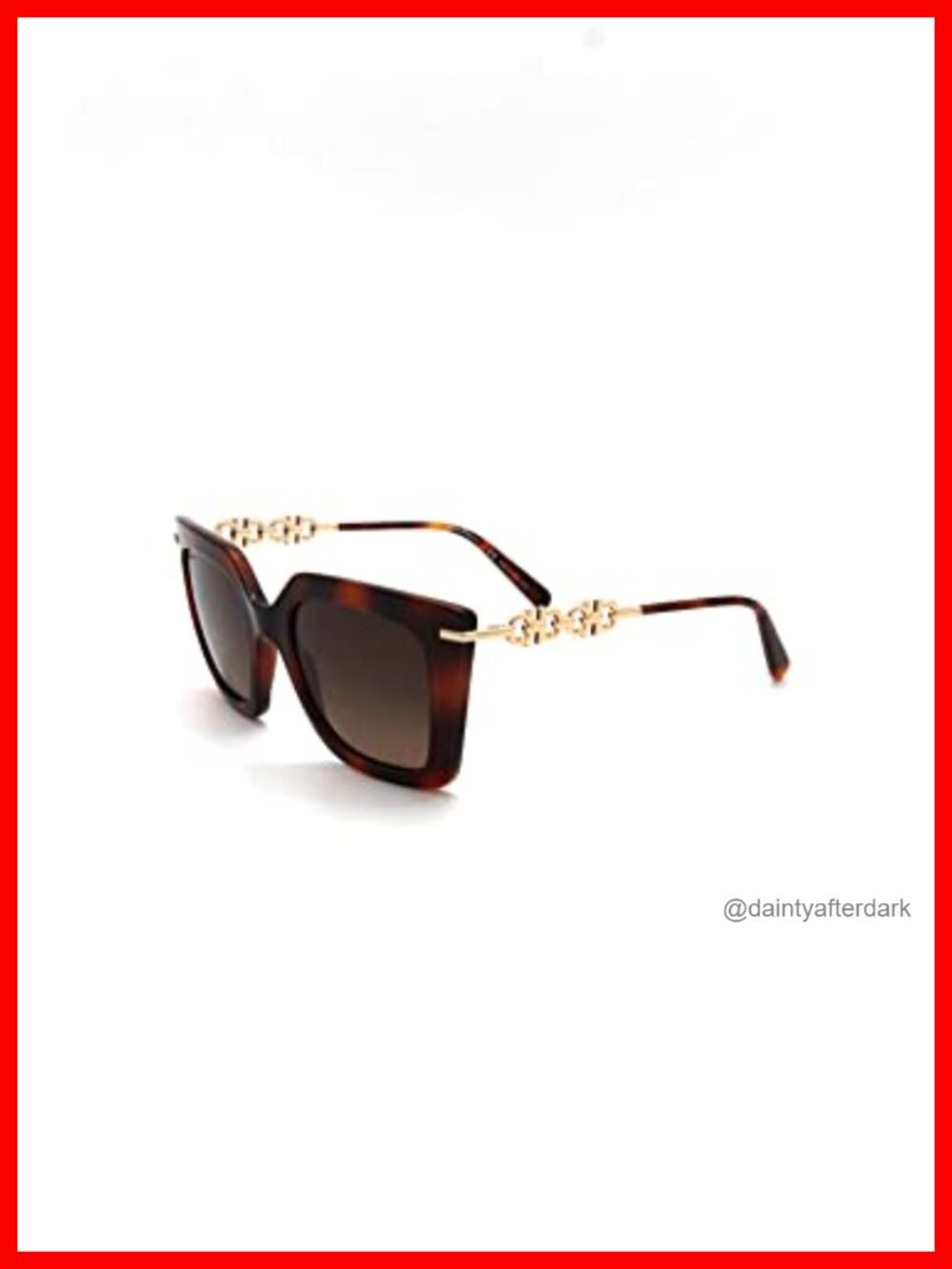 Salvatore Ferragamo Square Full Rim Sunglasses UV Protection Gradient Lens